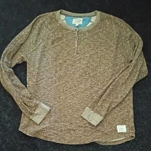 SALE *Lucky Brand Softest Knit L- Soo Soft -Henley Sweater Sweatshirt